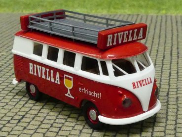 1/87 Brekina # 1705 VW T1 b Rivella mit Gepäckträger CH Schweiz Bus 31561