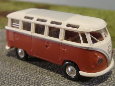 1/87 Brekina # 0598 VW T1 b Samba weiss/blassrot