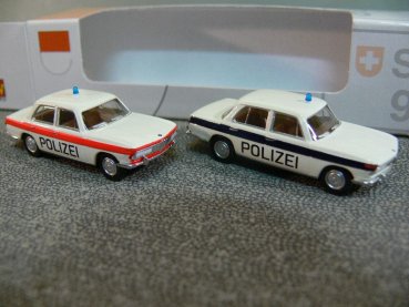 1/87 Brekina BMW 2000 Polizei Schweiz CH Set 92400