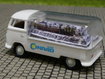 1/87 Brekina # 2065 VW T1 b Conrad Präsentation mit Glaskuppel