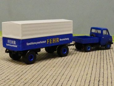 1/87 Brekina Hanomag Henschel ENSER Fehr Braunschweig Hängerzug 37609