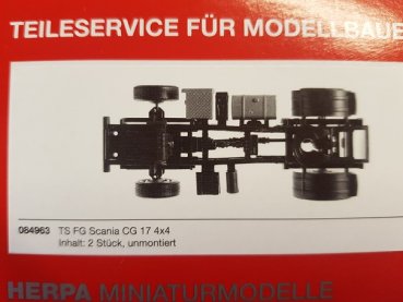 1/87 Herpa Fahrgestell Scania 4x4 Zugmaschine 2 Stk. 084963