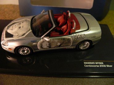 1/43 Ixo Maserati Spyder Cambiocorsa 2002 Silber A.Einstein MOC054