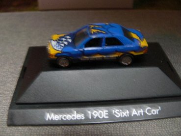 1/87 Herpa MB 190E Sixt Art Car blau PC Box 180863