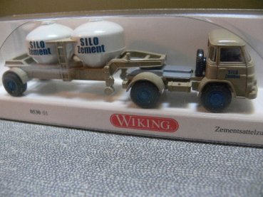 1/87 Wiking MAN Pausbacke Silo Zement Sattelzug 0530 01