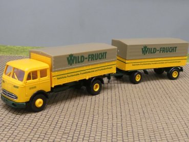 1/87 Brekina MB 334 WILD FRUCHT Planen Hängerzug