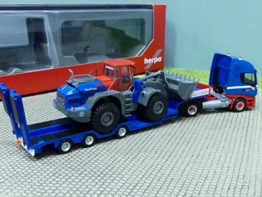 1/87 Herpa Iveco Stralis NP Goldhofer Allrounder-SZ + Radlader Riwatrans 312851