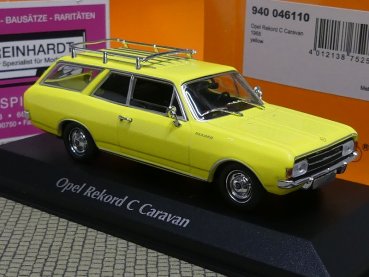 1/43 Maxichamps Opel Rekord C Caravan 1968 gelb 940 046110