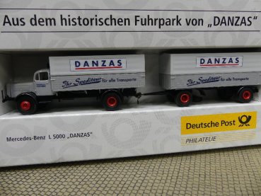 1/87 Brekina MB 4500 DANZAS Planenhängerzug 006765