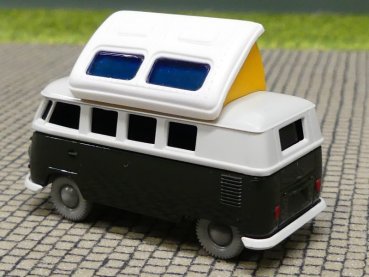 1/87 Brekina # 1556 VW T1 b Camper Dormobil-Dach geöffnet, lichtgrau/tannengrün