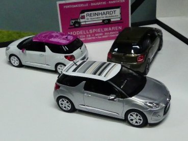 1/43 Norev Citroen DS3 3er Set Flower / Grafic Art / Falvio AMC019123