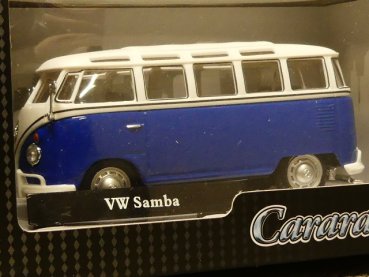 1/43 Cararama VW T1 Samba weiß/blau