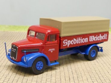 1/87 Brekina MAN F8 Spedition Weichelt Plane