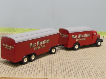 1/87 Brekina MAN F8 Max Marotzke Koffer-Hängerzug 2/3