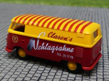 1/87 Brekina # 1651 VW T1 b Clasens Schlagsahne Kasten 32648