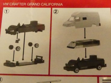 1/87 Herpa Minikit VW Crafter Grand California weiß 013888