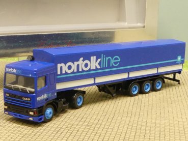 1/87 Herpa DAF 95 Norfolk Line Planen-Sattelzug