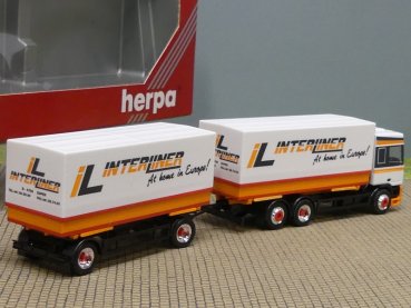 1/87 Herpa DAF 95 Interliner Wechselplanen-Hängerzug 143752