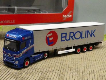 1/87 Herpa MB Actros GigaSpace Gardinenplanen-SZ Eurolink 314855