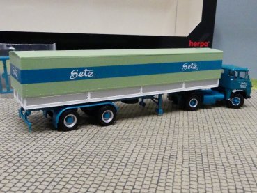 1/87 Herpa Scania Vabis LB 76 Planen-Sattelzug Setz 026062