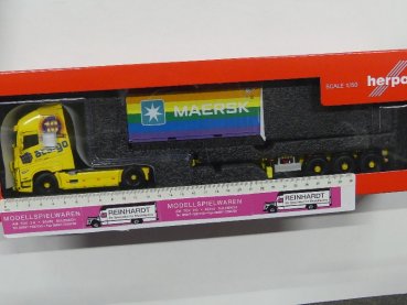 1/50 WSI Herpa Volvo FH5 Acargo 20ft Container Maersk Rainbow 071697