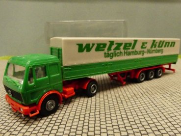 1/87 Herpa MB NG wetzel & künn Hmburg Nürnberg Planen Sattelzug