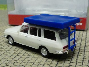 1/87 Herpa Wartburg 353 `66 Tourist mit Dachzelt ( Fahrzustand ) 420549-002