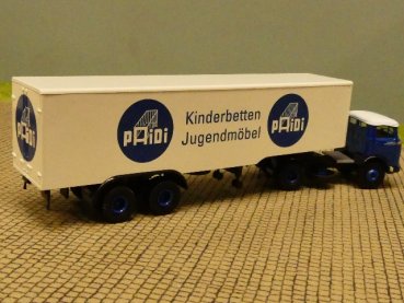 1/87 Brekina MB 328 PAIDI Möbel Koffer Sattelzug