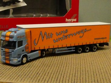 1/87 Herpa Scania R13 TL MB Cargo Lowliner-Gardinenplanen-Sattelzug 314800