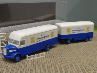 1/87 Albedo MAN 750 Löwenbräu München Koffer-Sattelzug