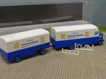 1/87 Albedo MAN 750 Löwenbräu München Koffer-Sattelzug