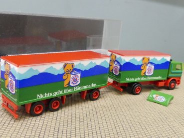 1/87 Herpa Albedo Scania 142 Bärenmarke Koffer-Hängerzug