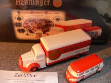 Schuco Piccolo Set Henninger Bräu  VW T1+ MB 05811