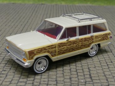 1/87 Brekina Jeep Wagoneer Woody hellelfenbein 19857