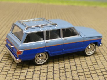 1/87 Brekina Jeep Wagoneer hellblau/blau 19871