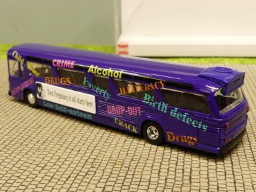 1/87 Busch Fishbowl Information Campaign Amerikanischer Bus 44504