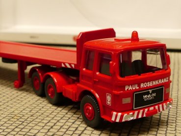 1/87 Wiking MAN F80 Rosenkranz Flachpritschensattelzug 0554 01