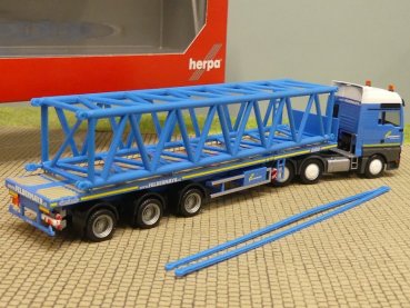 1/87 Herpa MAN TGA XXL 6x4 Felbermayr Teletrailer-SZ +Derrick Gittermast 12m 305266