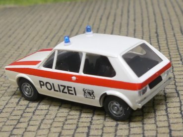 1/87 Brekina VW Golf I Polizei Zürich, Wappen, weiss, roter Seitenstreifen