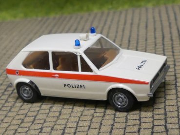 1/87 Brekina VW Golf I Polizei Schweiz weiss, roter Seitenstreifen