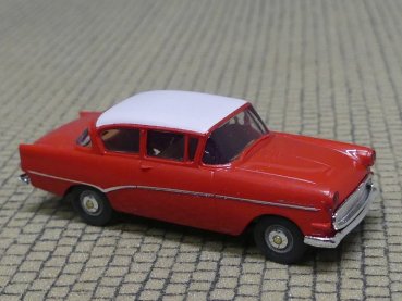 1/87 Brekina Opel Rekord P1 rot, Dach weiß