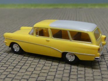 1/87 Brekina Opel Rekord P1 Caravan gelb, Dach weiß 20043