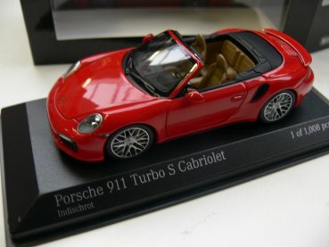 1/43 Minichamps Porsche 911 Turbo S Cabriolet 2013 rot 410 062230