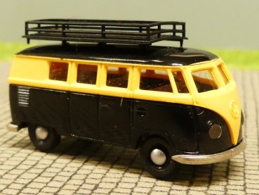 1/87 Brekina # 0361 VW T1 a ocker/schwarz mit Gepäckträger Bus