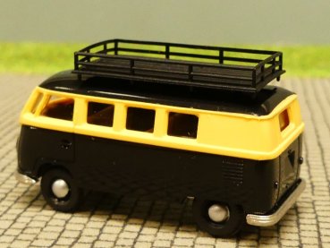 1/87 Brekina # 0361 VW T1 a ocker/schwarz mit Gepäckträger Bus