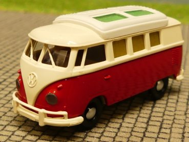 1/87 Brekina # 0362 VW T1 b Camper mit Dormobildach elfenbein/rot SONDERPREIS!
