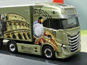 1/87 Herpa Iveco S-Way Perrotti Gladiatore Schubboden-Sattelzug 122139