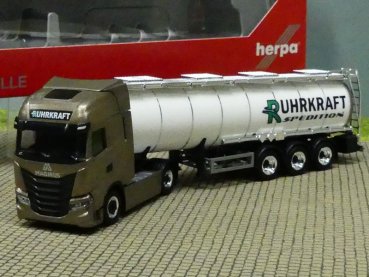 1/87 Herpa Iveco S-Way Ruhrkraft Chromtank Sattelzug 313865