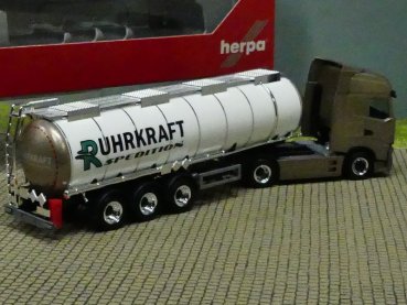 1/87 Herpa Iveco S-Way Ruhrkraft Chromtank Sattelzug 313865