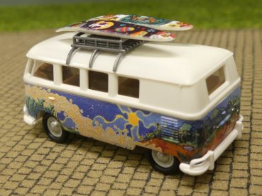 1/87 Brekina # 2360 VW T1 b Bus Hippie mit 2 Surfbrettern Sondermodell Reinhardt